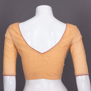 Brown Andhra Weave Cotton Blouse 10072472