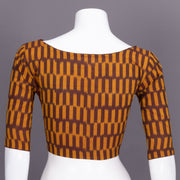 Brown Ikat Cotton Blouse 10072478