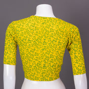 Yellow Kutchi Hand Block Printed Cotton Blouse 10073266