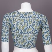 Blue Vanaspathi Printed Cotton Blouse 10073358