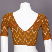 Brown Pochampally Ikat Cotton Blouse 10073393