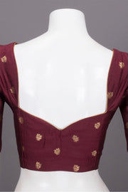 Maroon Banarasi Silk Blouse 10073441