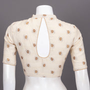 Cream Banarasi Silk Blouse 10073451