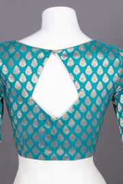Blue Banarasi Silk Blouse 10073465
