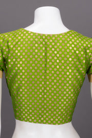 Green Banarasi Silk Blouse 10073468