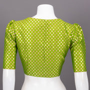 Green Banarasi Silk Blouse 10073469