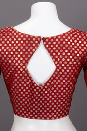 Maroon Banarasi Silk Blouse 10073472