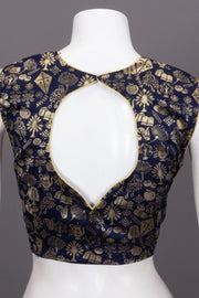 Blue Banarasi Silk Blouse 10073474