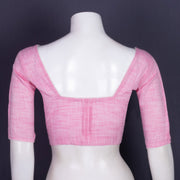 Pink Handcrafted Solid Cotton Blouse10073664