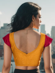  MultiColour Handcrafted Solid Cotton Blouse 10073707