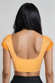 Orange Andhra Cotton Blouse 10074420
