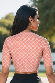 Peach Banarasi Cotton Blouse 10074510