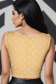 Beige Banarasi Cotton Blouse 10074514