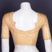  Beige Banarasi Tissue Silk Blouse 10075955