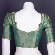 Green Banarasi Tissue Silk Blouse 10075958