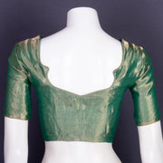Green Banarasi Tissue Silk Blouse 10075959