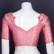 Pink Banarasi Tissue Silk Blouse 10075961