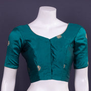 Blue Banarasi Katan Silk Blouse 10076210