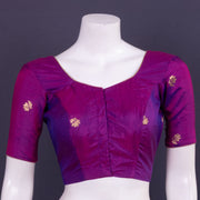 Purple Banarasi Katan Silk Blouse 10076211