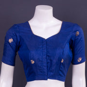 Blue Banarasi Katan Silk Blouse 10076213