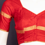 Cherry Crimson Red Kanjivaram Silk Blouse 10076641