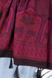 Brown Vanaspathi Modal Silk Cotton Stole 10075279