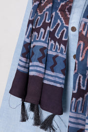 Blue Vanaspathi Modal Silk Cotton Stole 10075280