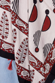 Cream Vanaspathi Modal Silk Cotton Stole 10075281