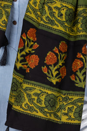 Green Vanaspathi Modal Silk Cotton Stole 10075290