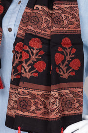 Brown Vanaspathi Modal Silk Cotton Stole 10075292