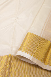 Mellow Gold Kanjivaram Silk 9 x 5 Dhoti With Gold Zari Border 10076408