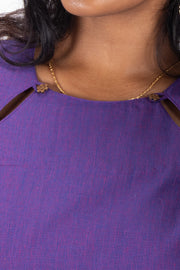 Purple Handcrafted Stripes Kurtas 10074351