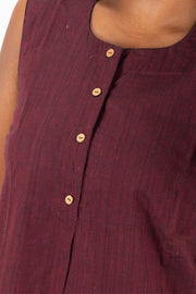 Maroon Handcrafted Stripes Kurtas 10074357