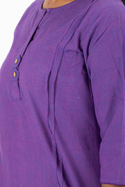 Purple Handcrafted Stripes Kurtas 10074358