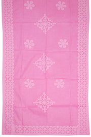 Pink Solid Style Cutwork Applique Embroidered Cotton 3 Piece Salwar Suit Material 10070140