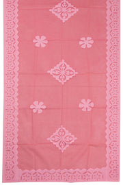 Pink Solid Style Cutwork Applique Embroidered Cotton 3 Piece Salwar Suit Material - Avishya