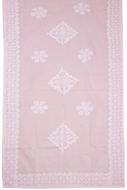 Pastel Pink Solid Style Cutwork Applique Embroidered Cotton 3 Piece Salwar Suit Material