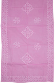 Powder Pink Solid Style Cutwork Applique Embroidered Cotton 3 Piece Salwar Suit Material 10070152