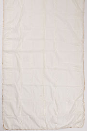 White Embroidered Silk 3-Piece Salwar Suit Material 10072068