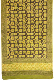 Yellow Vanaspathi Printed 2-Piece Modal Silk Salwar Suit Material