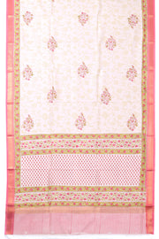 Pink Handblock Printed Silk Cotton 3 Piece Salwar Suit Material 10072929