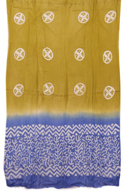 Blue Handblock Printed Cotton 3-Piece Salwar Suit Material 10072963