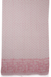 Pink Handblock Printed Cotton with Chiffon Dupatta 3-Piece Salwar Suit Material 10072971