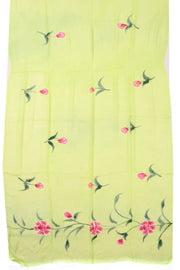 Green Hand Painted 3-Piece Salwar Suit Material 10076023