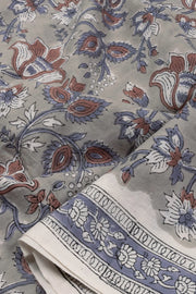 Grey Hand Block Printed Pure Cotton Salwar Suit Material 10072981