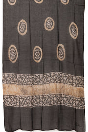 Black Batik Printed 3-Piece Salwar Suit Material 10075995