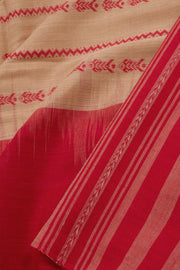 Beige Handloom Dhaniakhali Cotton Saree 10062599