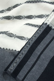 White Handloom Dhaniakhali Cotton Saree 10062604