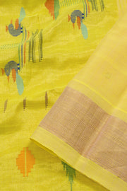 Harvest Gold Yellow Handloom Paithani Cotton Saree 10062504