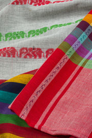 Grey Handloom Dhaniakhali Cotton Saree 10062563